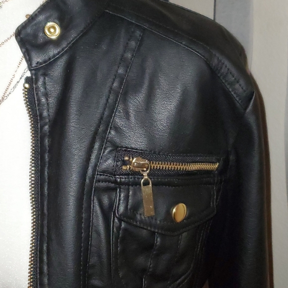 Jacket (Black, leather-like) - Picture 2 of 4
